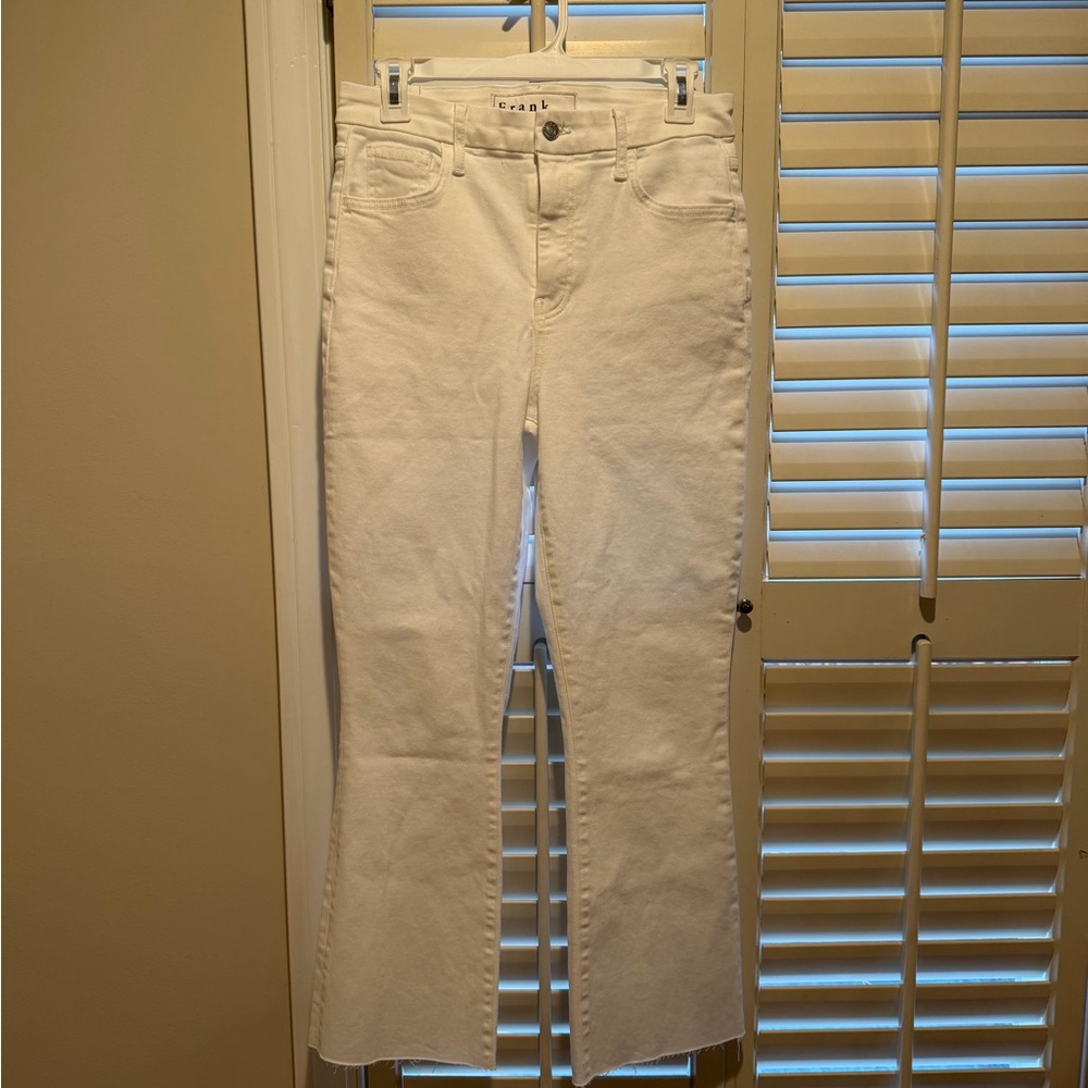 Frank & Eileen Cream Flare Jeans